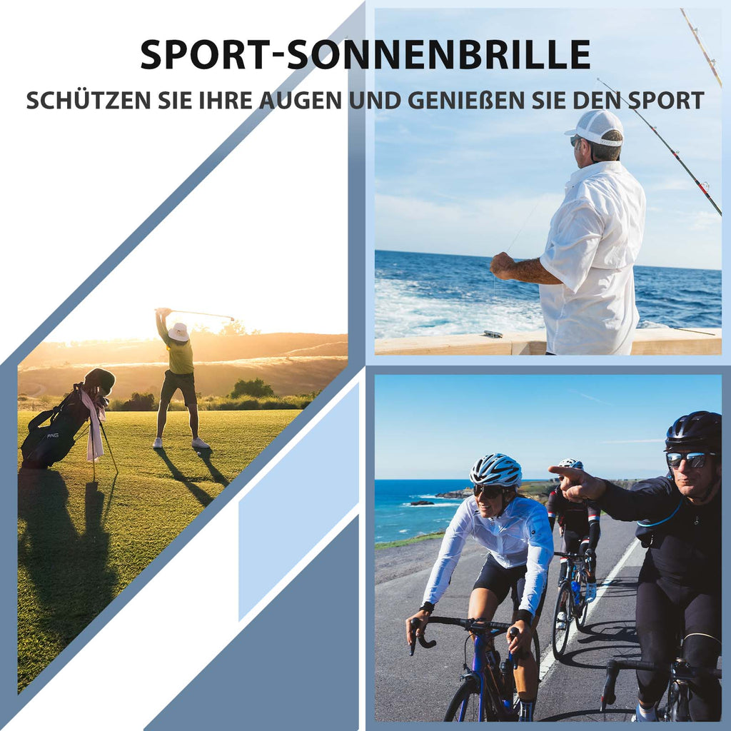 Polarisierte Fahrrad-Sonnenbrille mit UV400-Schutz