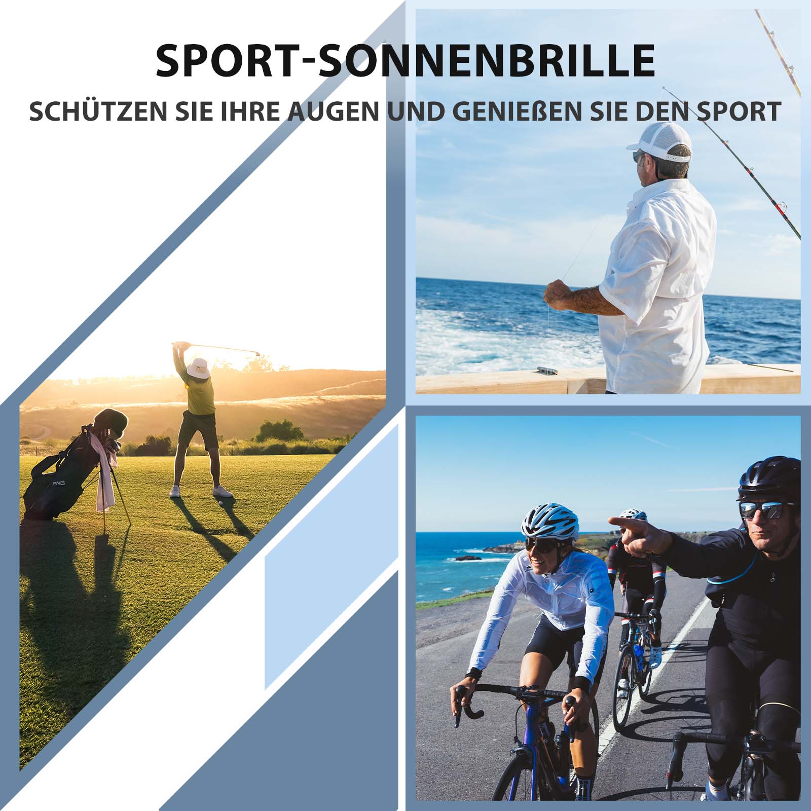 Polarisierte Fahrrad-Sonnenbrille mit UV400-Schutz