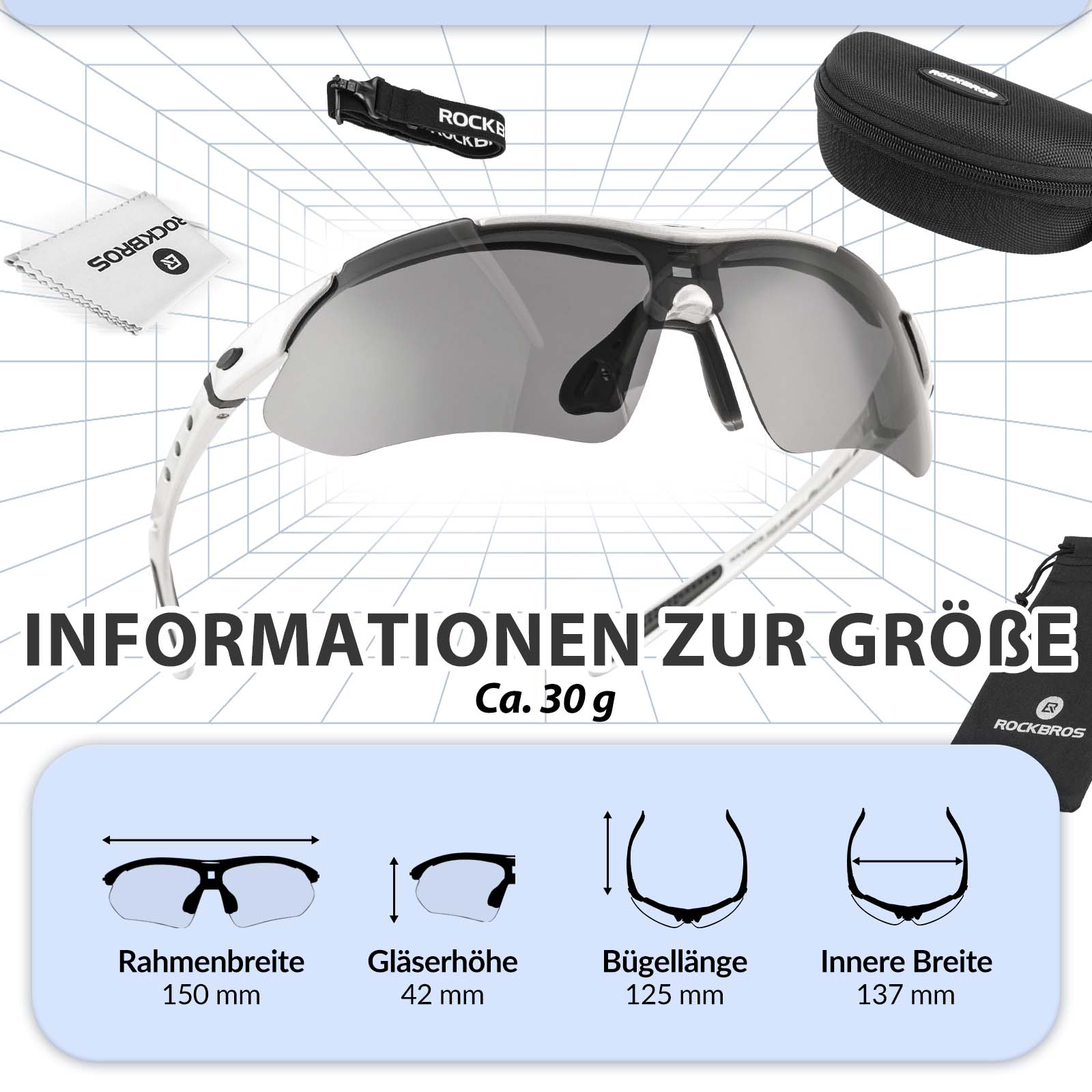 Polarisierte Fahrrad-Sonnenbrille mit UV400-Schutz