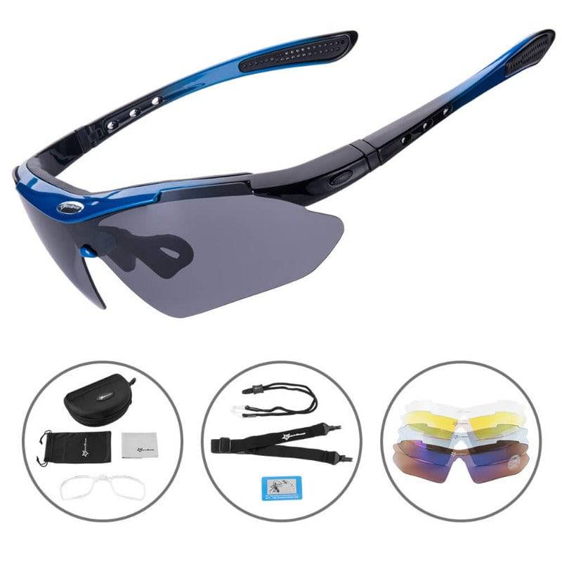 Polarisierte Fahrradbrille mit 5 Wechselgläsern
