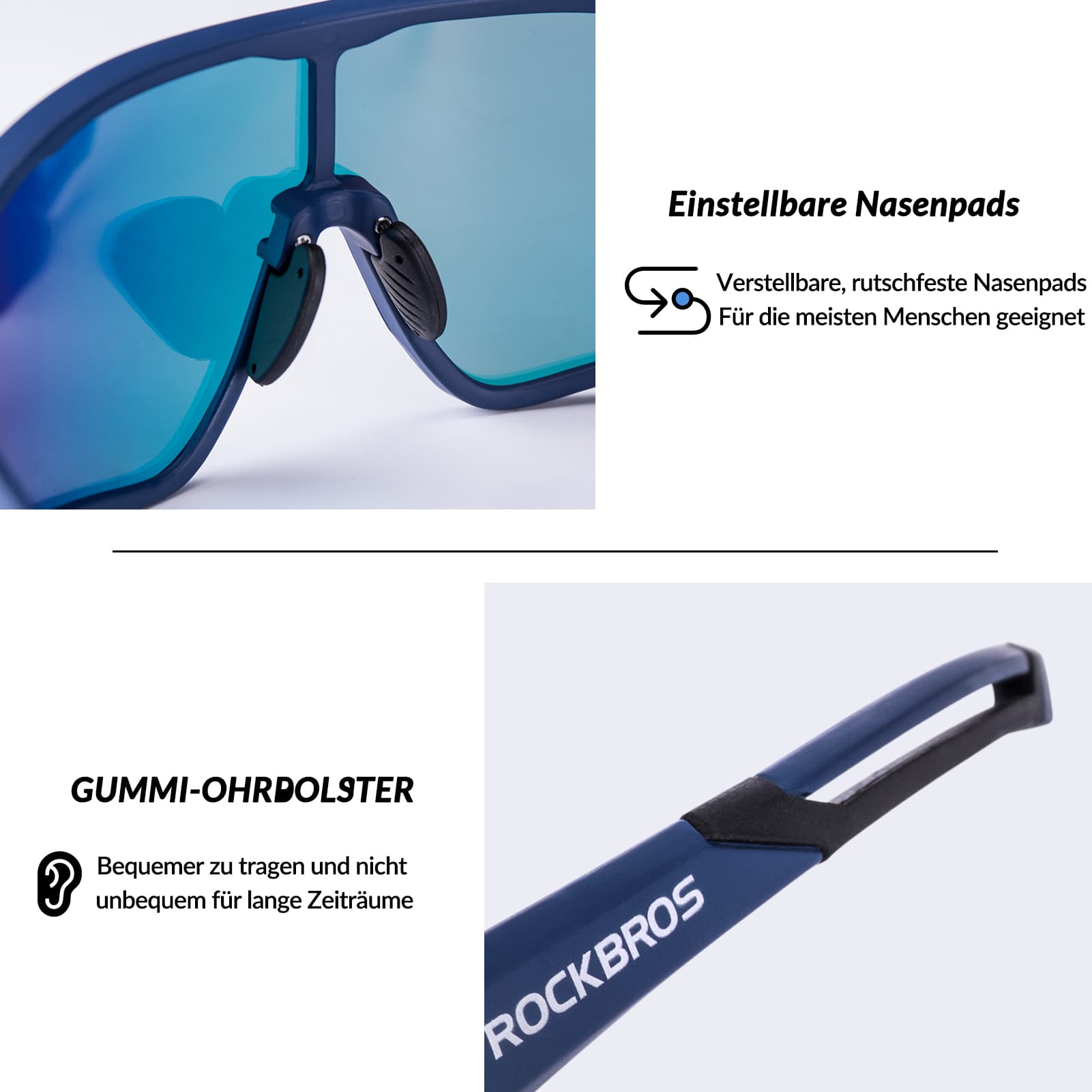 Polarisierte Sportbrille für Radfahrer (UV-Schutz)