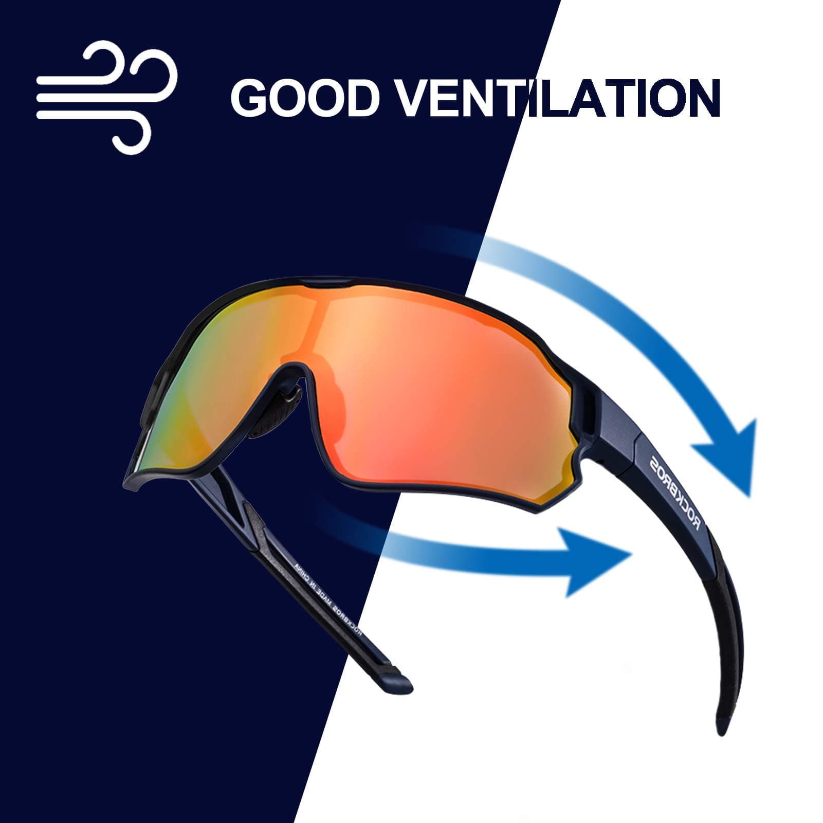 Polarisierte Sportbrille für Radfahrer (UV-Schutz)