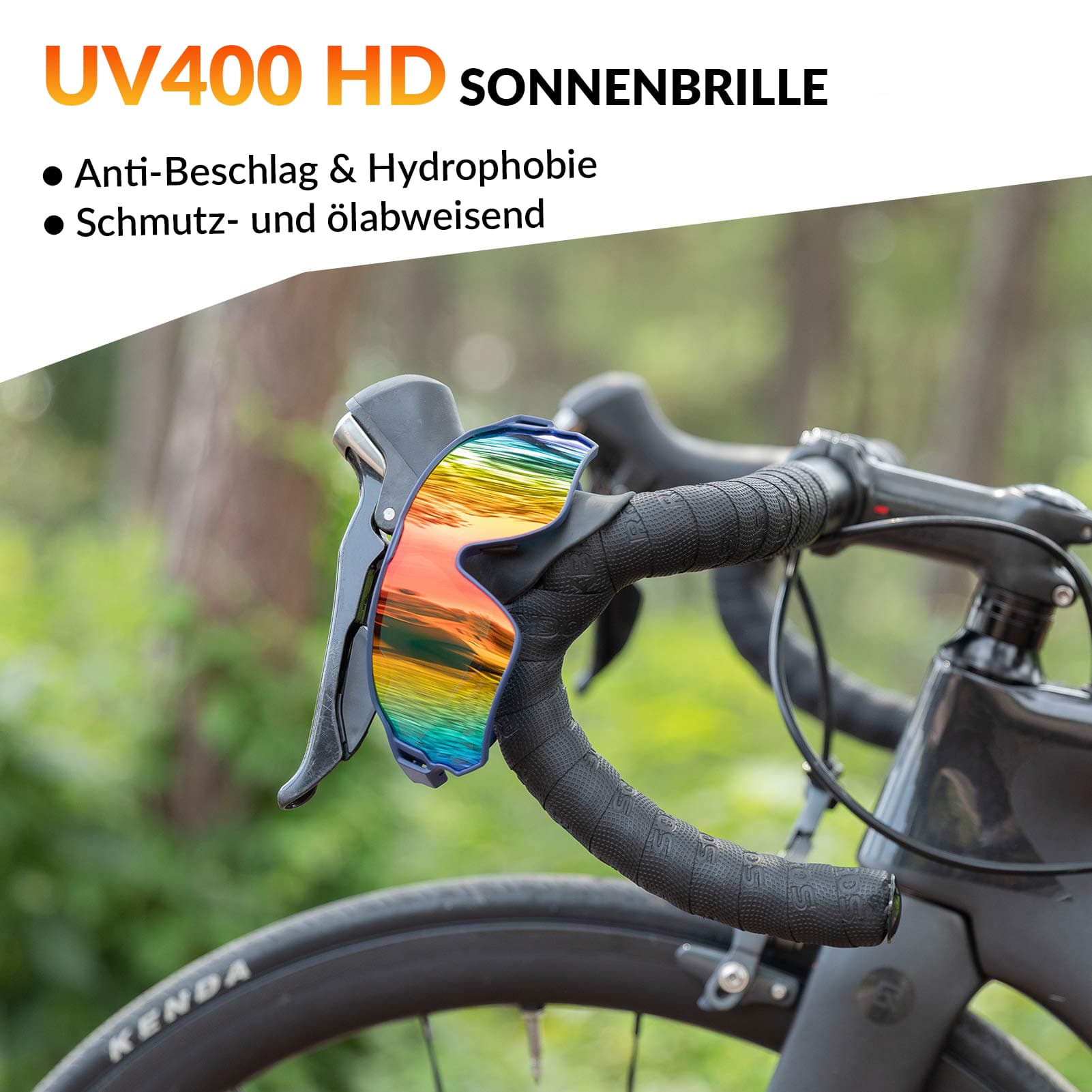 Polarisierte Sportbrille für Radfahrer (UV-Schutz)