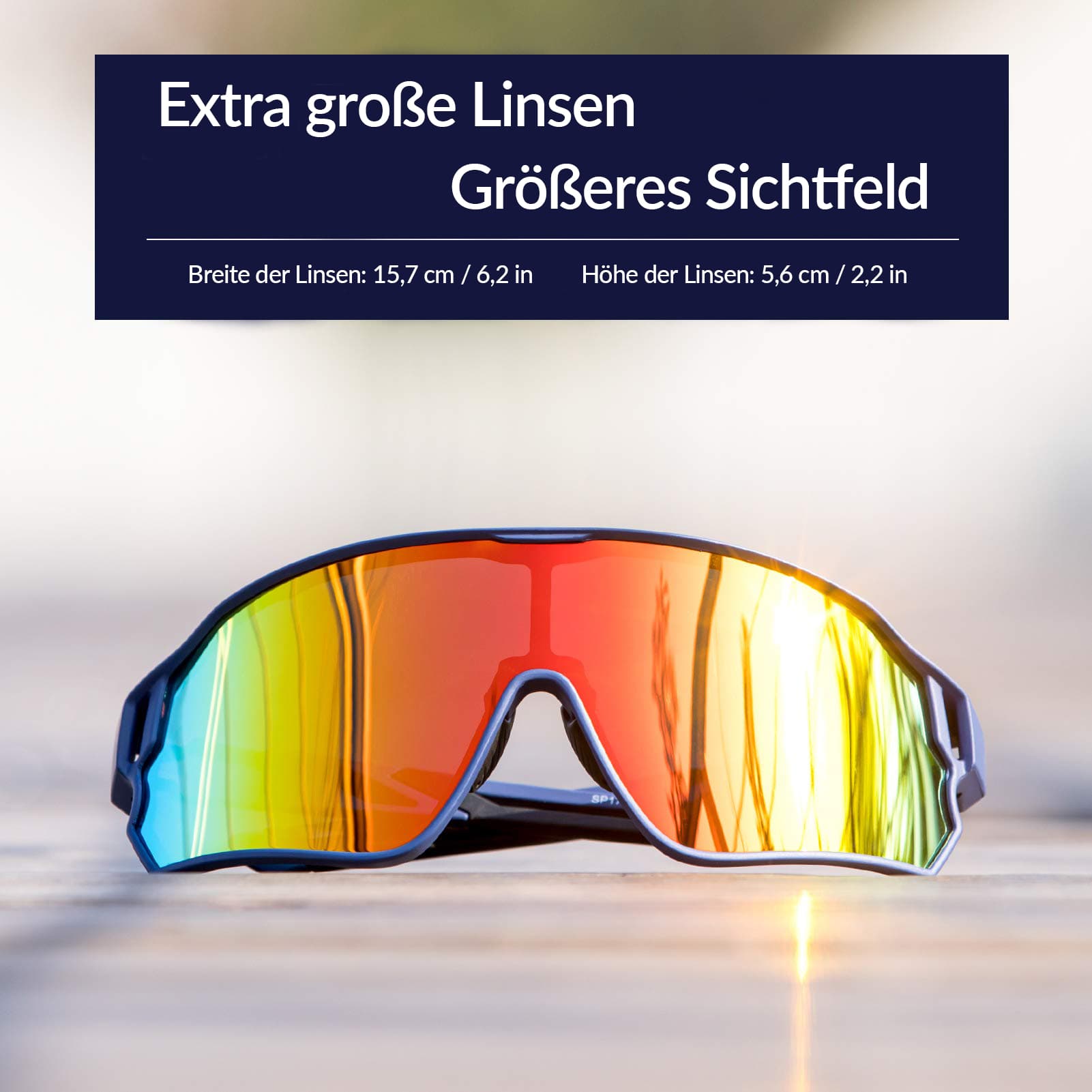 Polarisierte Sportbrille für Radfahrer (UV-Schutz)