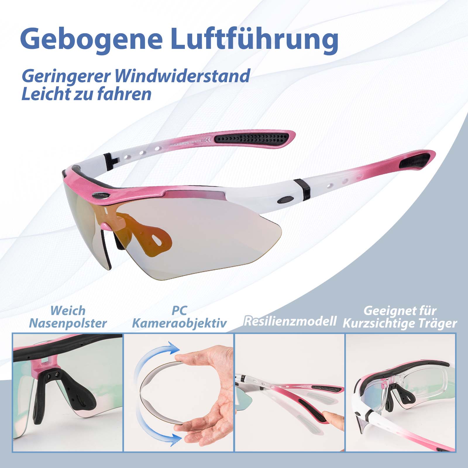 Adaptive Selbsttönende Sportsonnenbrille (UV400)