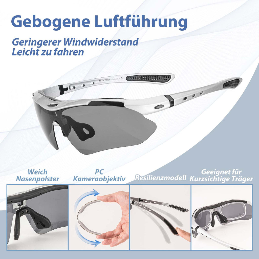 Adaptive Selbsttönende Sportsonnenbrille (UV400)