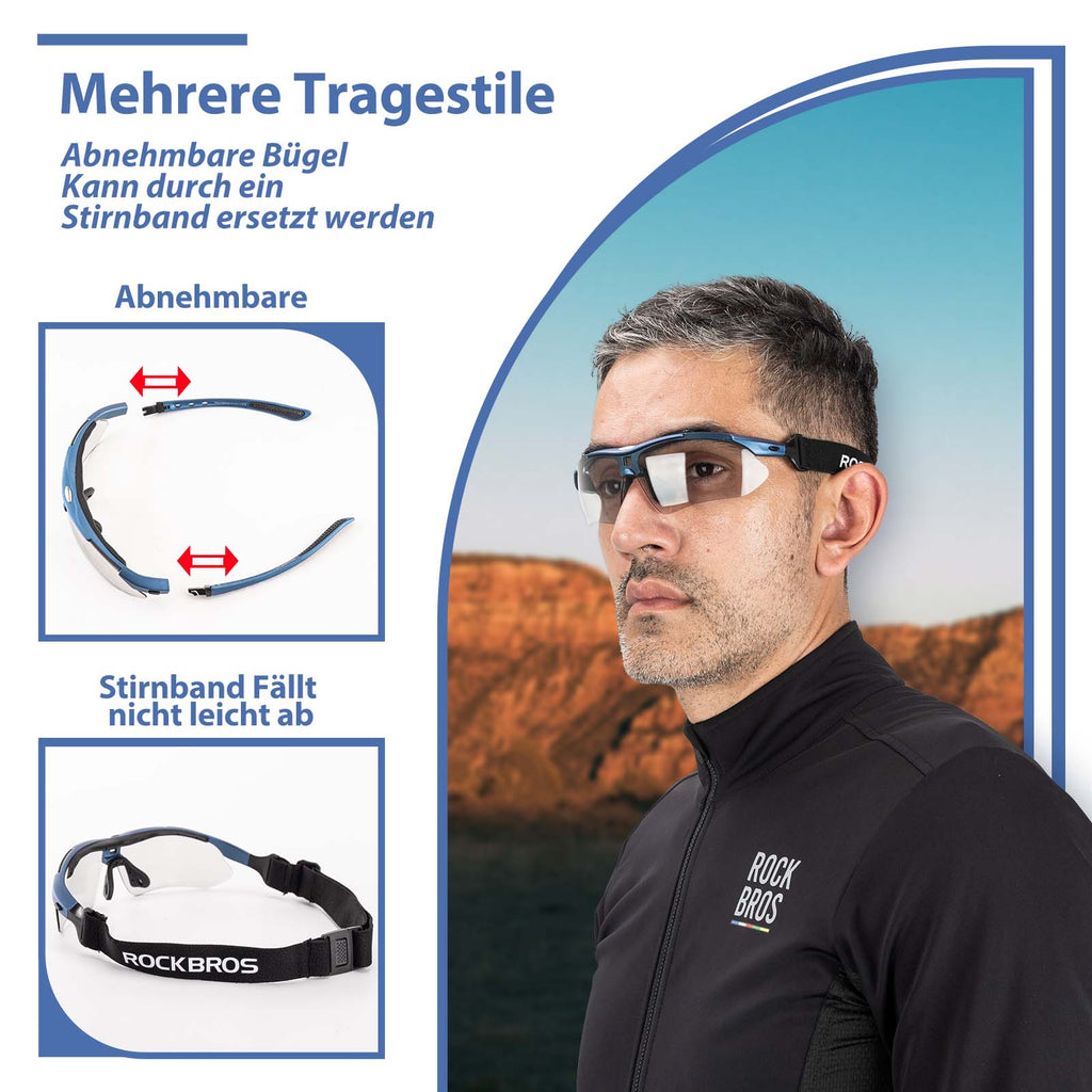 Adaptive Selbsttönende Sportsonnenbrille (UV400)