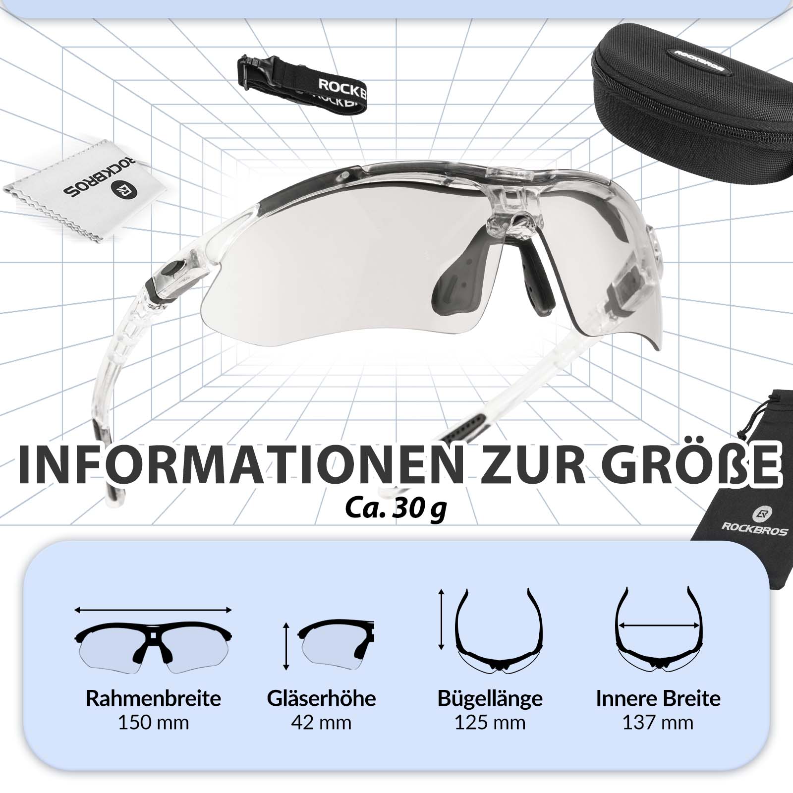 Adaptive Selbsttönende Sportsonnenbrille (UV400)