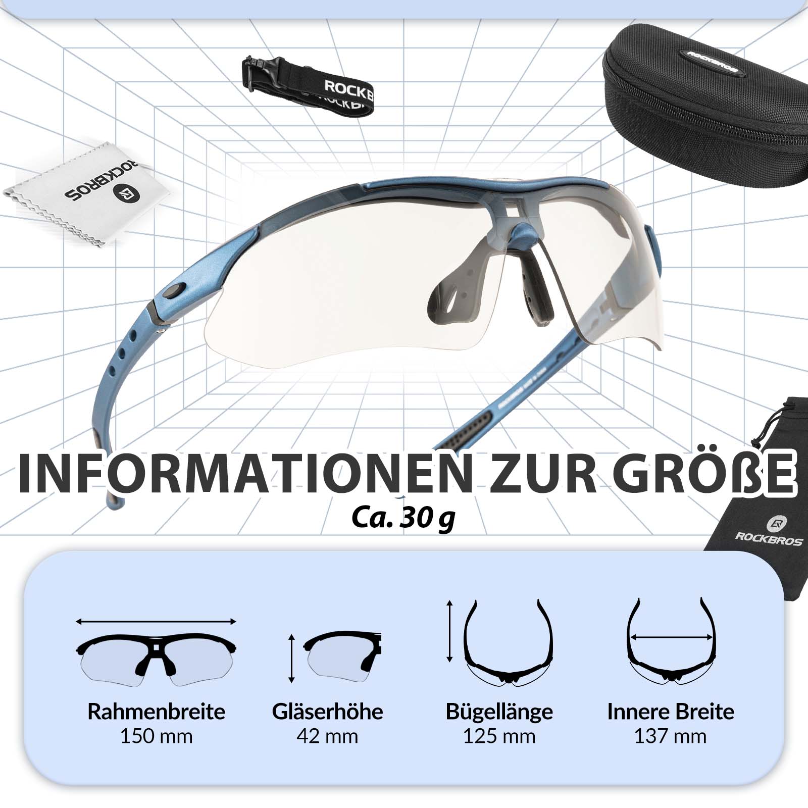 Adaptive Selbsttönende Sportsonnenbrille (UV400)