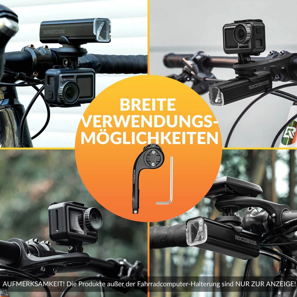 ROCKBROS Fahrradcomputer Halterung Kompatibel mit Garmin/iGPSPORT für Lenker 25.4-31.8mm