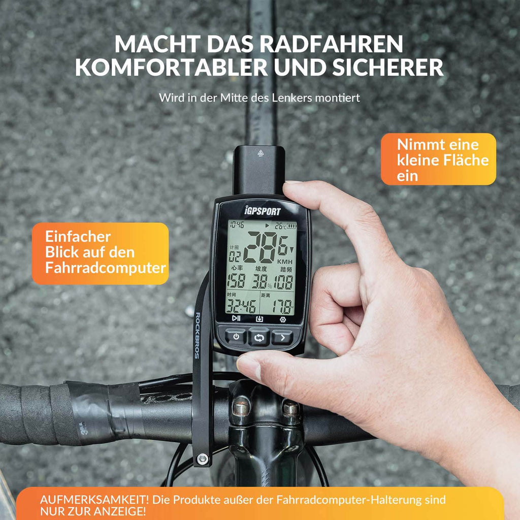 ROCKBROS Fahrradcomputer Halterung Kompatibel mit Garmin/iGPSPORT für Lenker 25.4-31.8mm