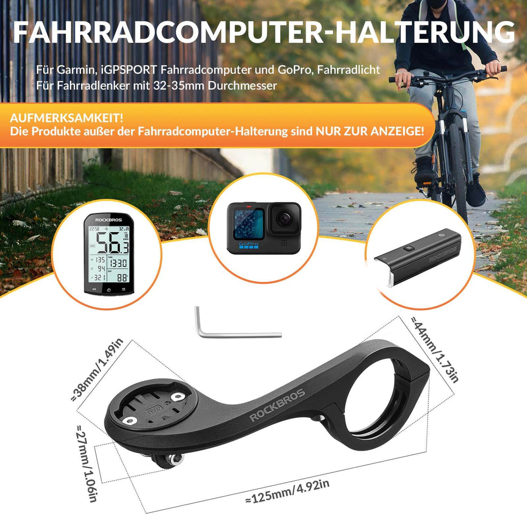 ROCKBROS Fahrradcomputer Halterung Kompatibel mit Garmin/iGPSPORT für Lenker 25.4-31.8mm