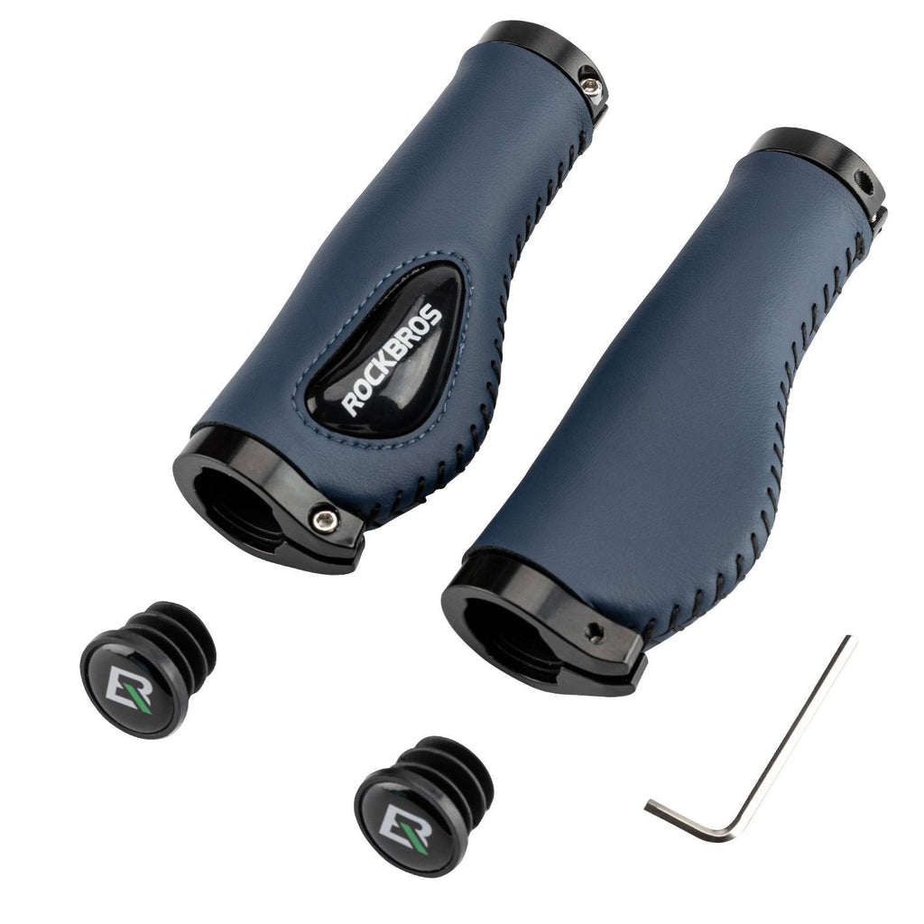 ROCKBROS Fahrradgriffe Ledergriffe für Lenker mit 22,2 mm Durchmesser