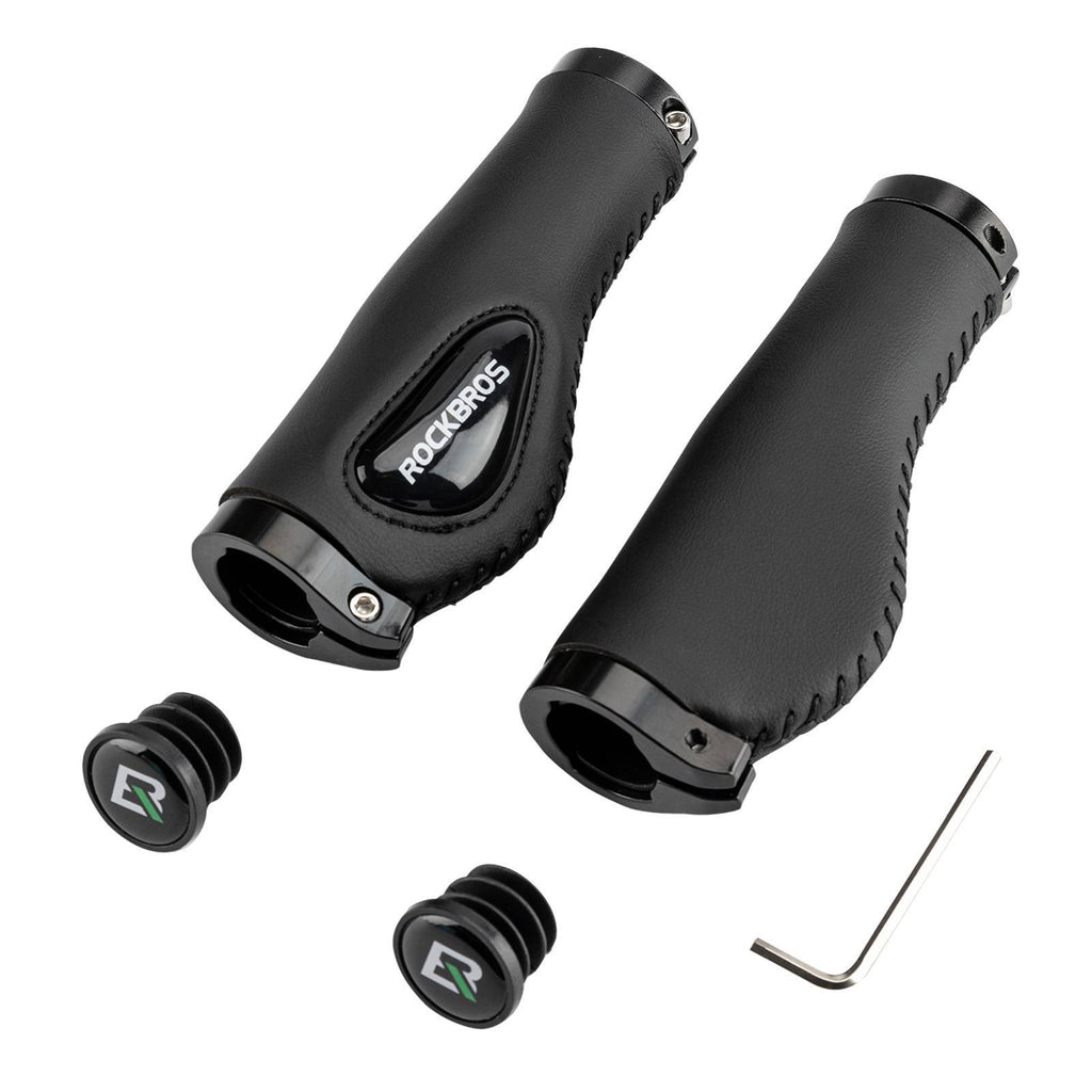 ROCKBROS Fahrradgriffe Ledergriffe für Lenker mit 22,2 mm Durchmesser