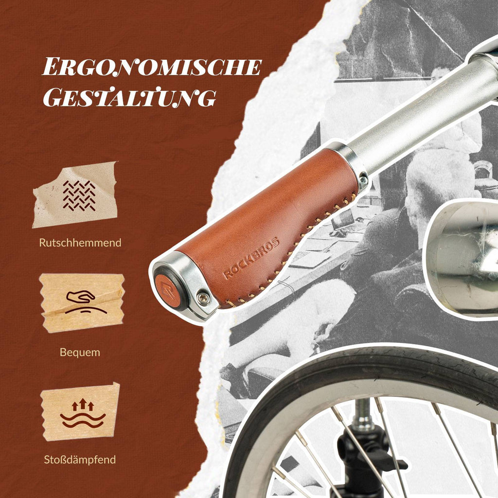 ROCKBROS Fahrradgriffe MTB Retro Lenkergriffe Ergonomisch Design