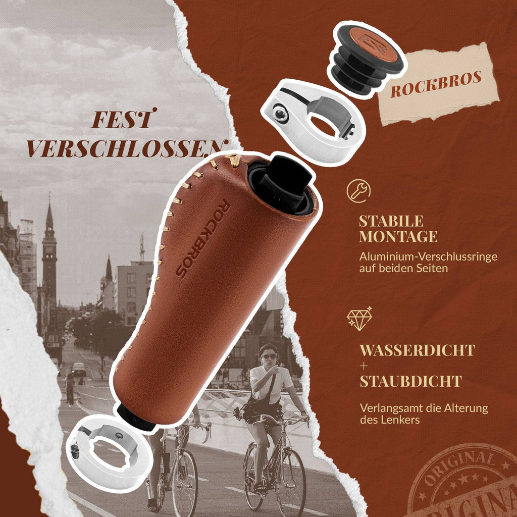ROCKBROS Fahrradgriffe MTB Retro Lenkergriffe Ergonomisch Design