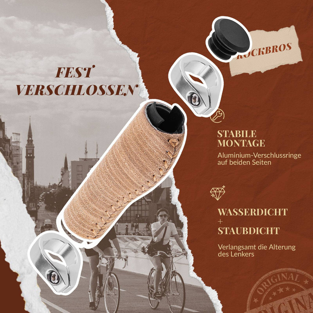 ROCKBROS Fahrradgriffe MTB Retro Lenkergriffe Ergonomisch Design