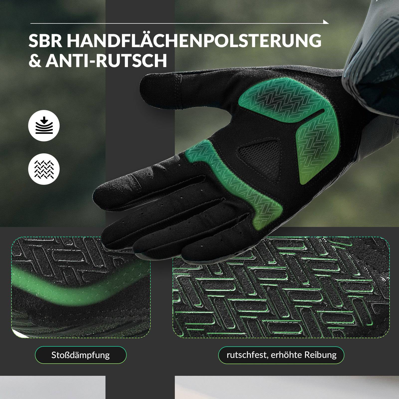 ROCKBROS Fahrradhandschuhe Damen/Herren Touchscreen Anti-Rutsch Dünne