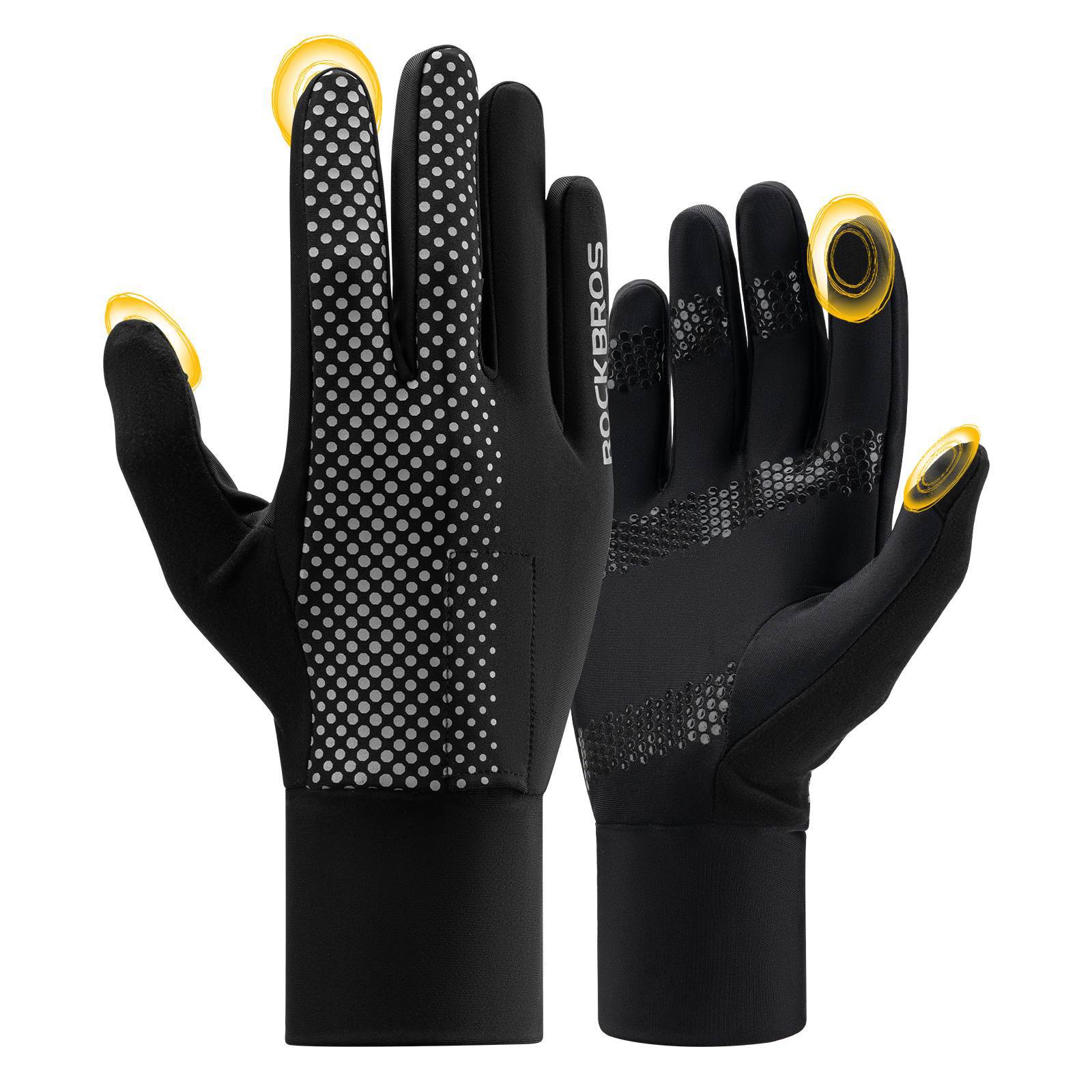 ROCKBROS Fahrradhandschuhe Touchscreen Radsport-Handschuhe Winddicht