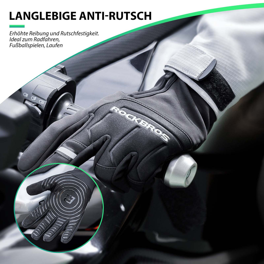 ROCKBROS Fahrradhandschuhe Touchscreen Warme Winterhandschuhe S-XL