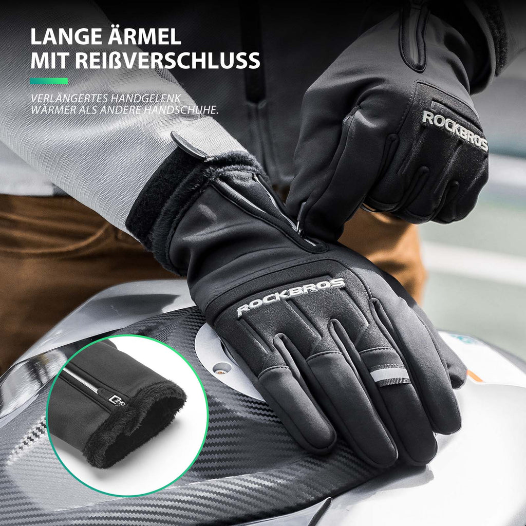 ROCKBROS Fahrradhandschuhe Touchscreen Warme Winterhandschuhe S-XL