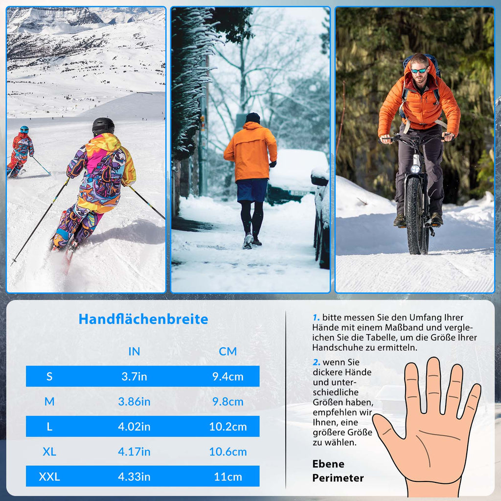 ROCKBROS Fahrradhandschuhe Winter/Herbst Vollfinger Thermo Sport Unisex