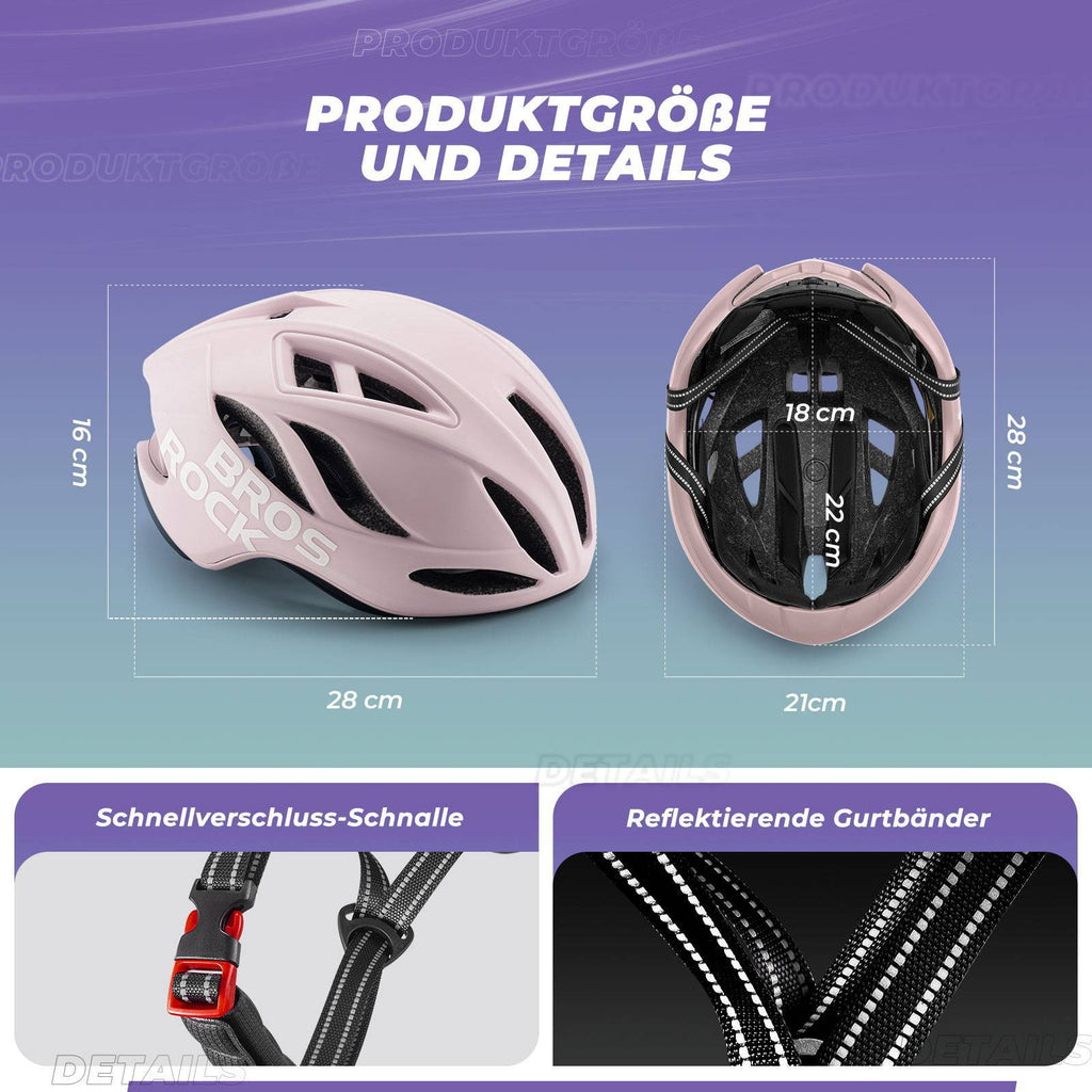 ROCKBROS Fahrradhelm 58-62cm Einstellbare Cityhelm Belüftung Unisex