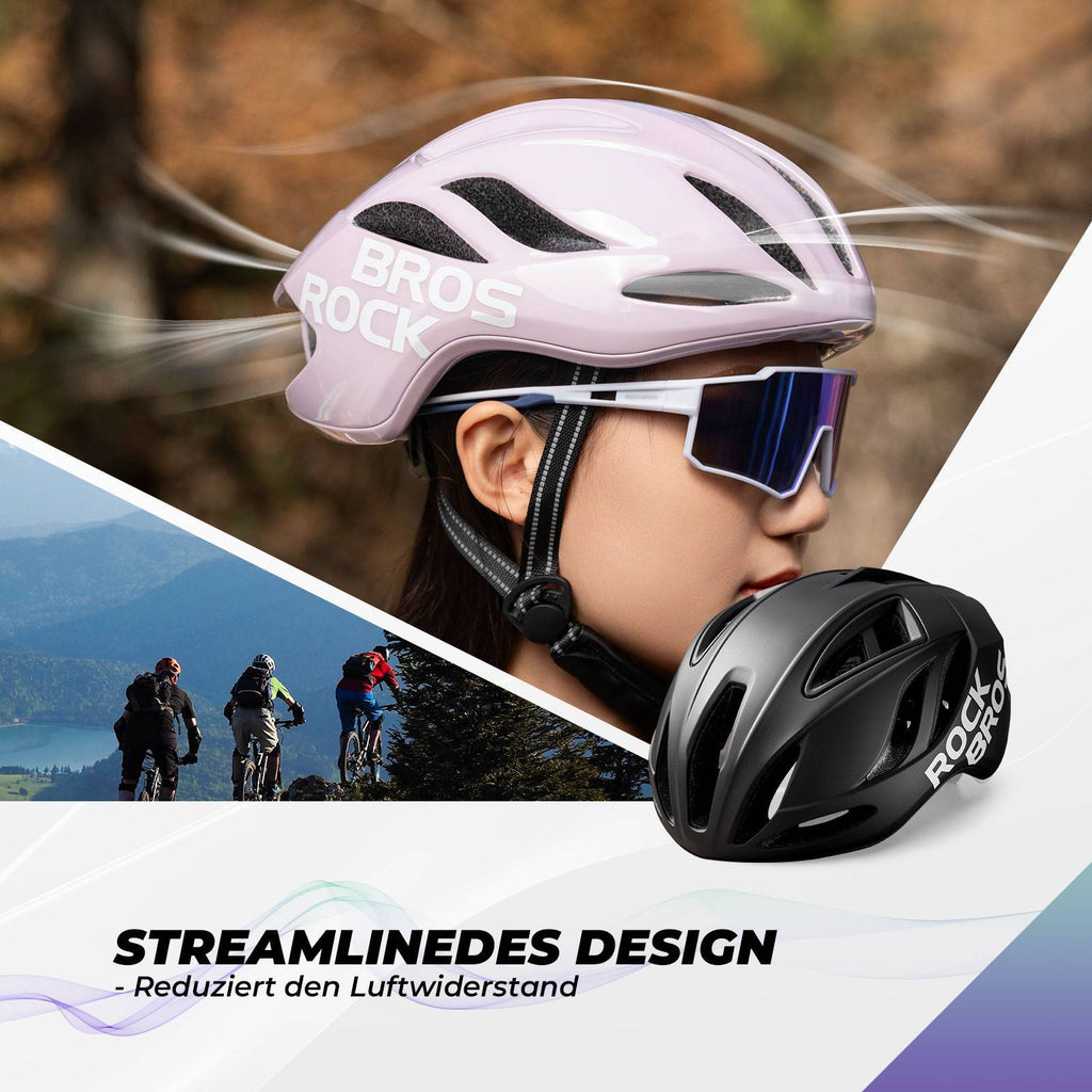 ROCKBROS Fahrradhelm 58-62cm Einstellbare Cityhelm Belüftung Unisex