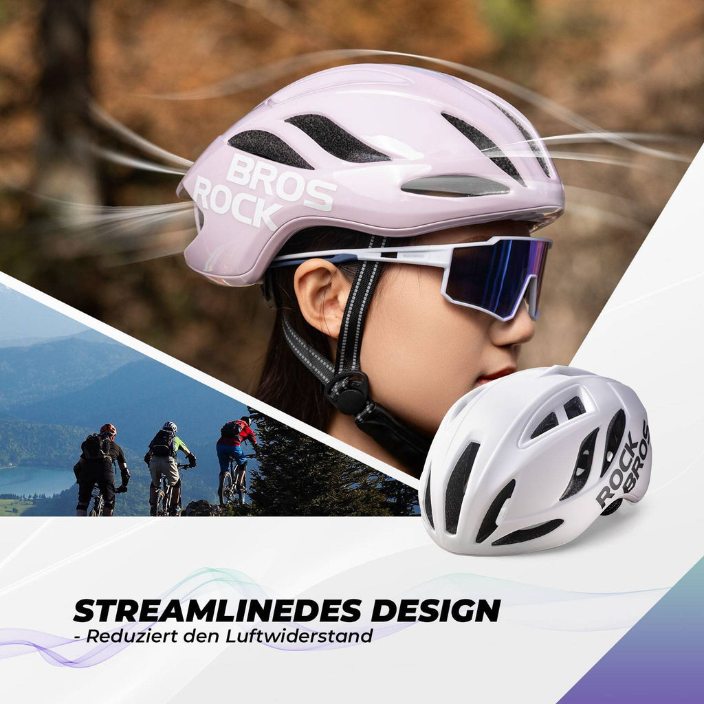 ROCKBROS Fahrradhelm 58-62cm Einstellbare Cityhelm Belüftung Unisex