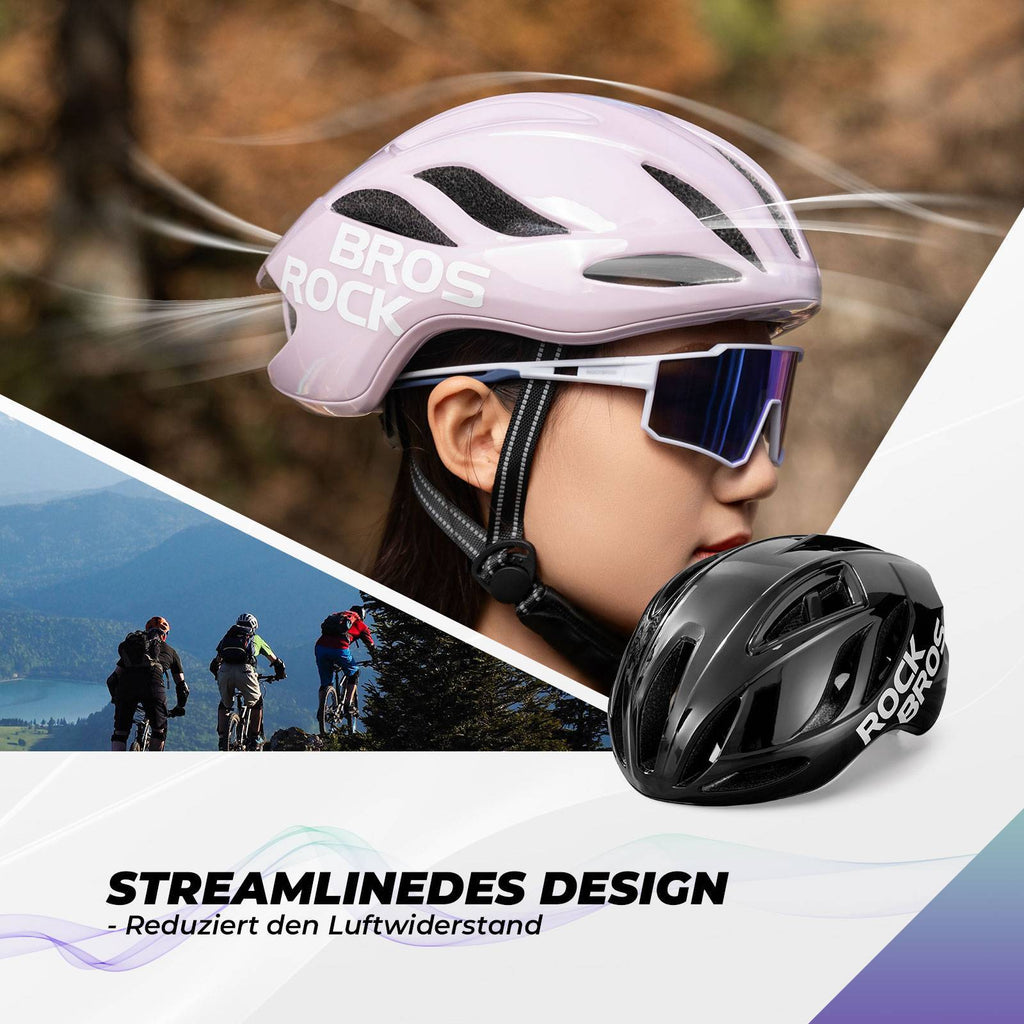 ROCKBROS Fahrradhelm 58-62cm Einstellbare Cityhelm Belüftung Unisex