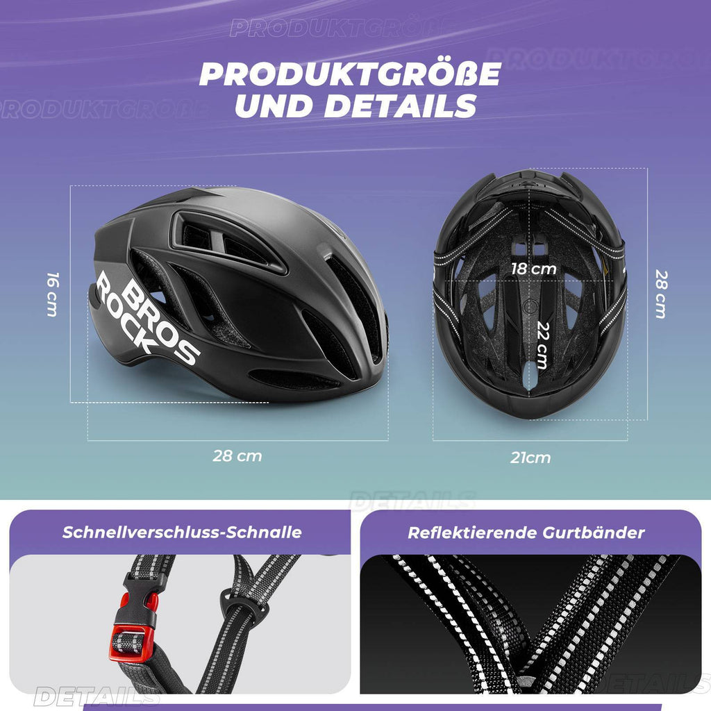 ROCKBROS Fahrradhelm 58-62cm Einstellbare Cityhelm Belüftung Unisex