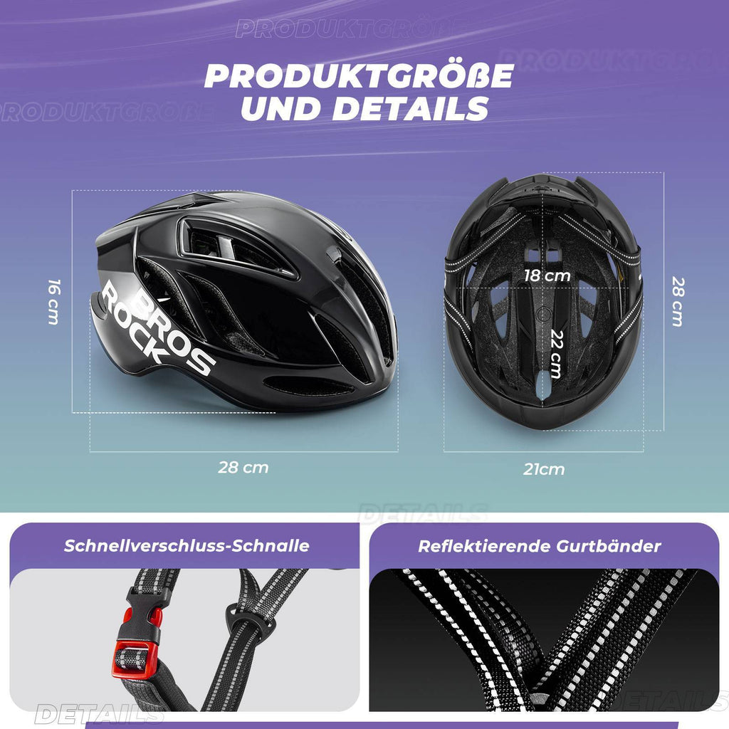 ROCKBROS Fahrradhelm 58-62cm Einstellbare Cityhelm Belüftung Unisex