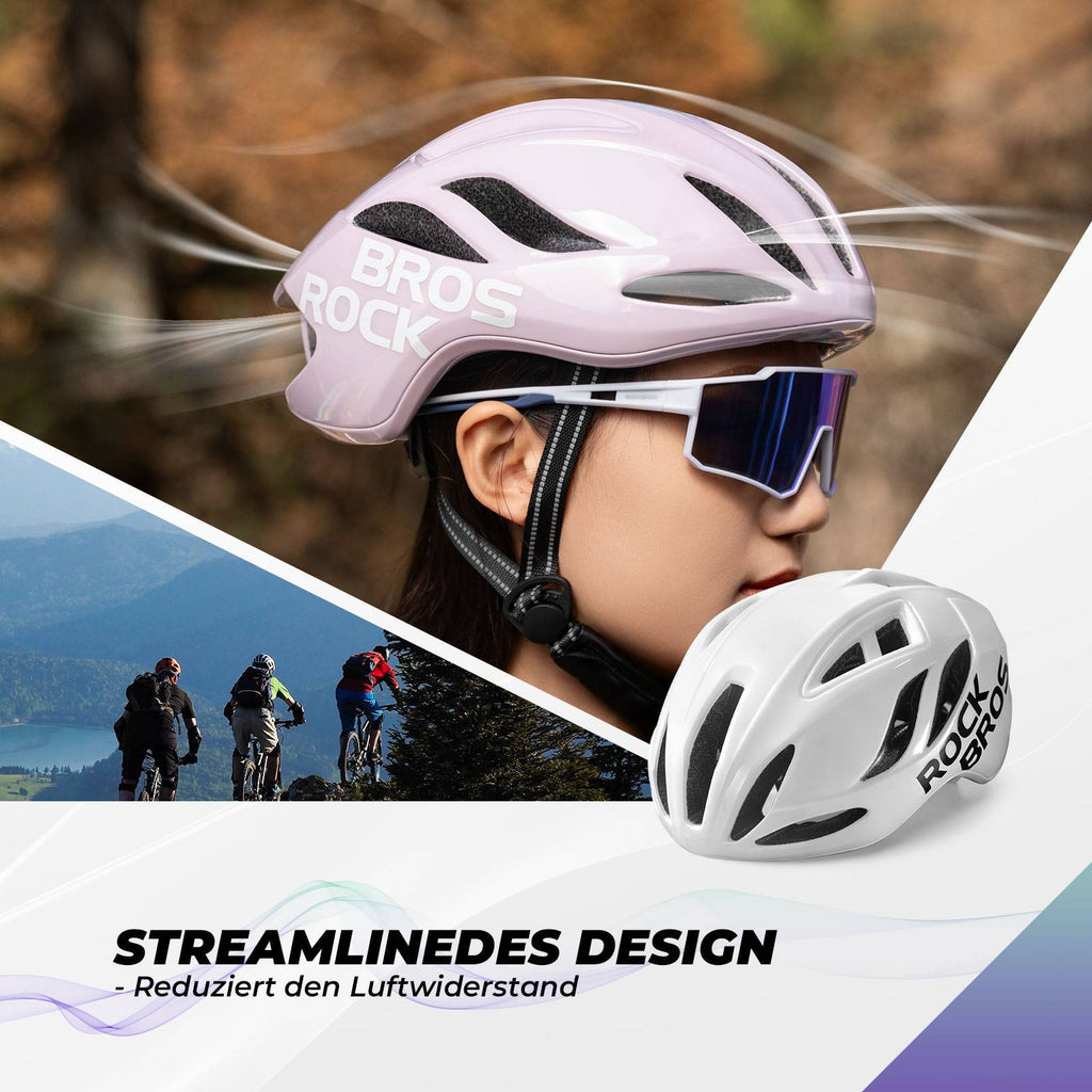 ROCKBROS Fahrradhelm 58-62cm Einstellbare Cityhelm Belüftung Unisex