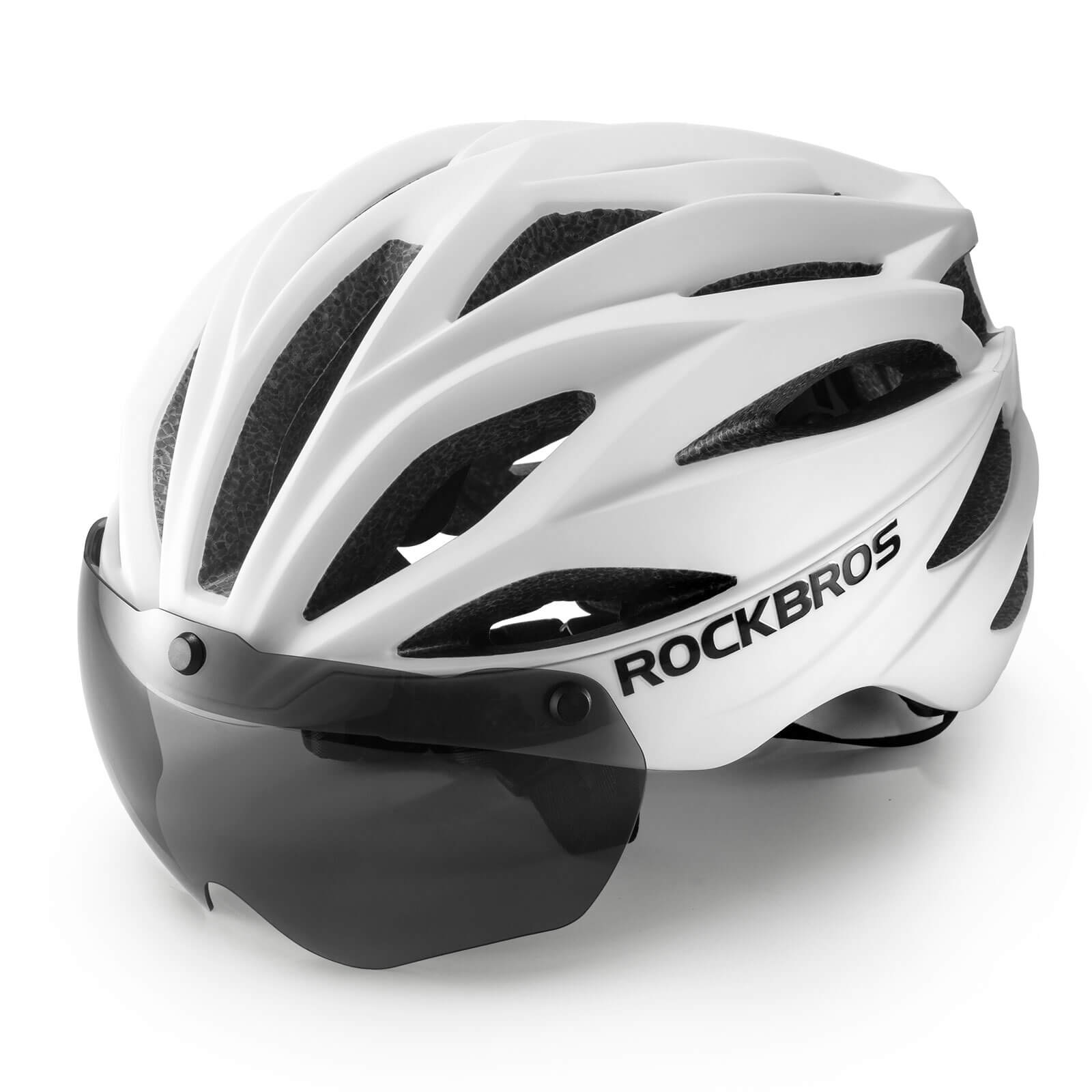 ROCKBROS Fahrradhelm Magnetischer Abnehmbarer MTB Helm mit Visier