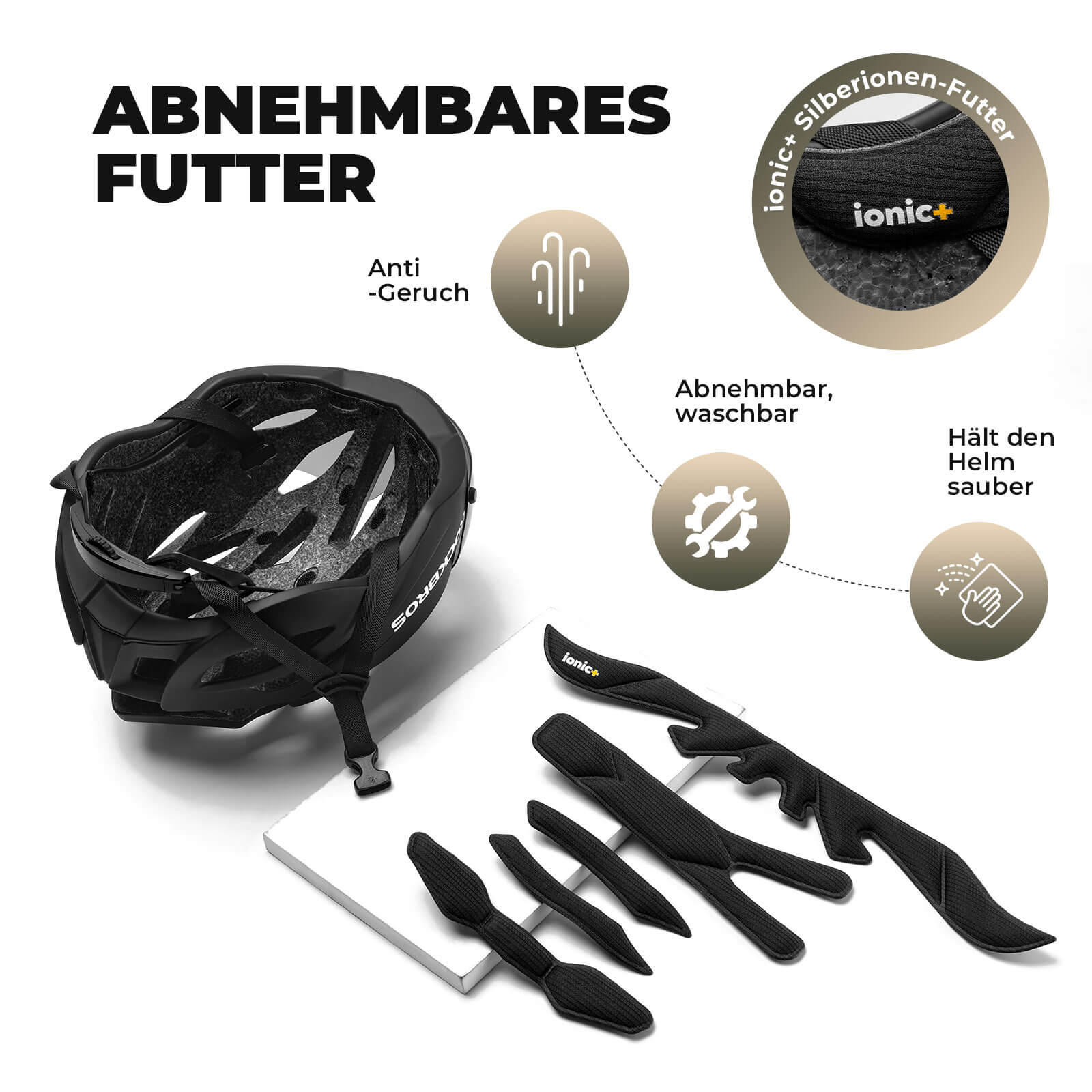 ROCKBROS Fahrradhelm Magnetischer Abnehmbarer MTB Helm mit Visier