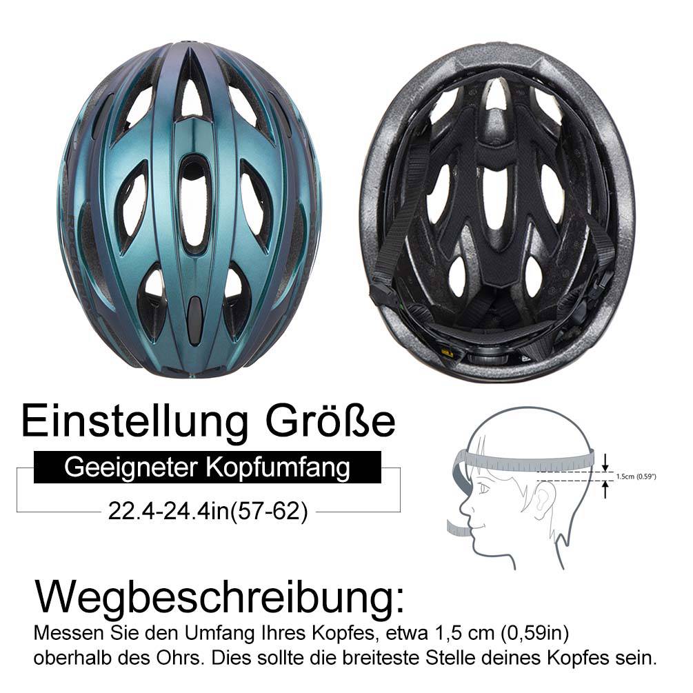 ROCKBROS Fahrradhelm mit integrierter abnehmbarer Magnetbrillen & Visier