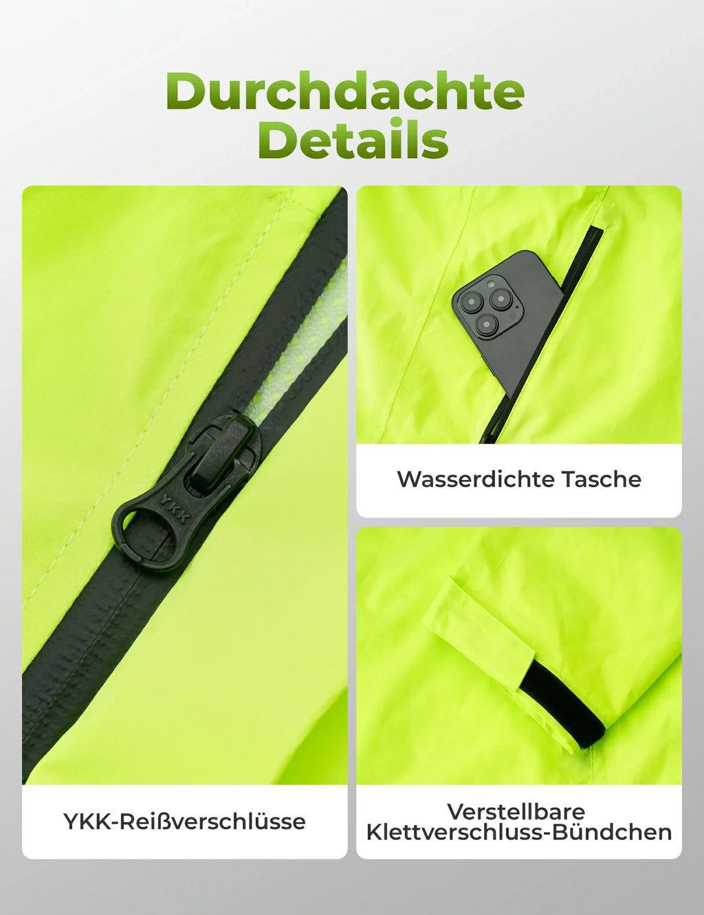 ROCKBROS Fahrradjacke Herren Wasserdicht Atmungsaktiv