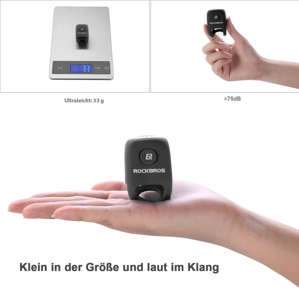 ROCKBROS Fahrradklingel Elektronisch Glocke IPX4 Wasserdicht
