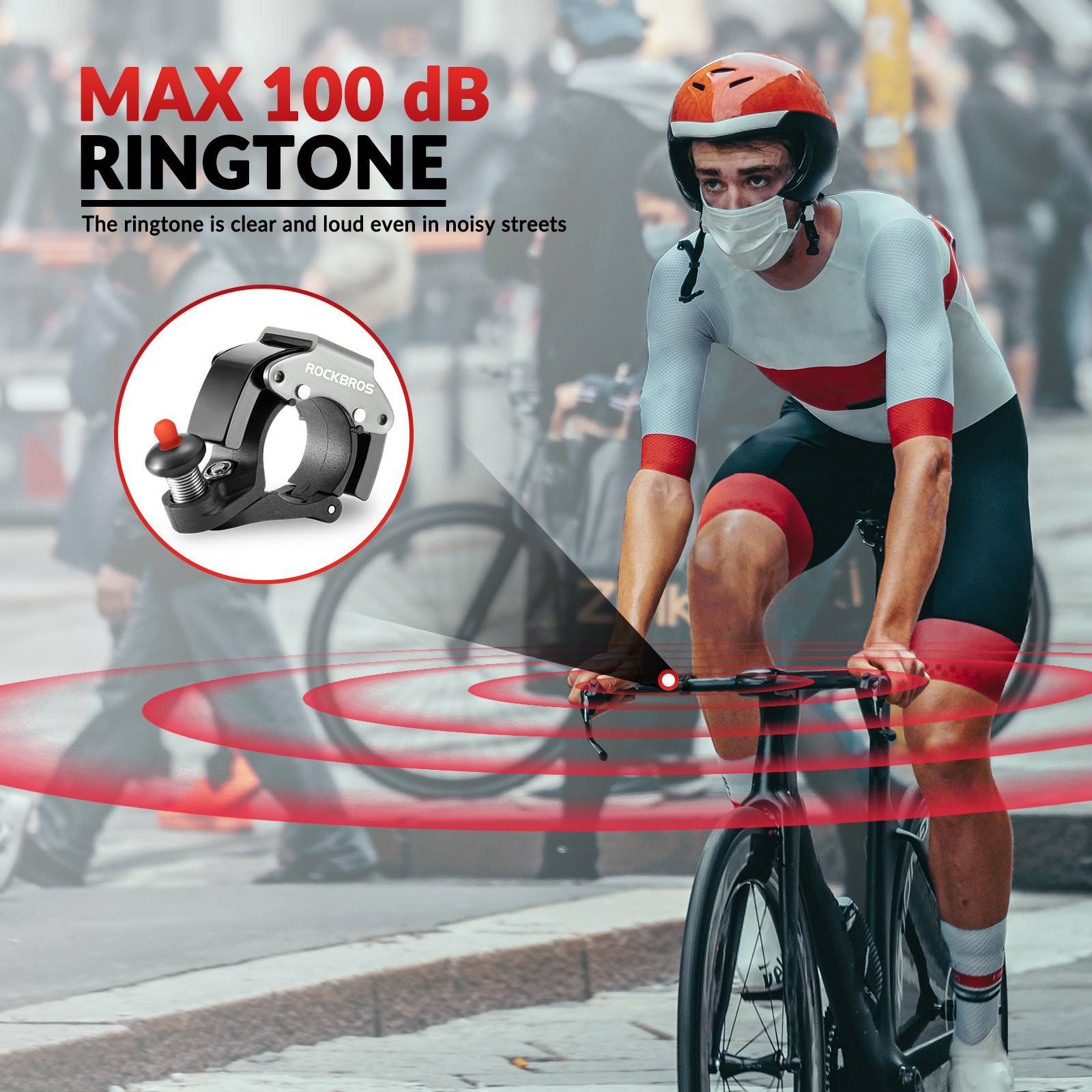 Mini Fahrradklingel 100dB für mehr Sicherheit