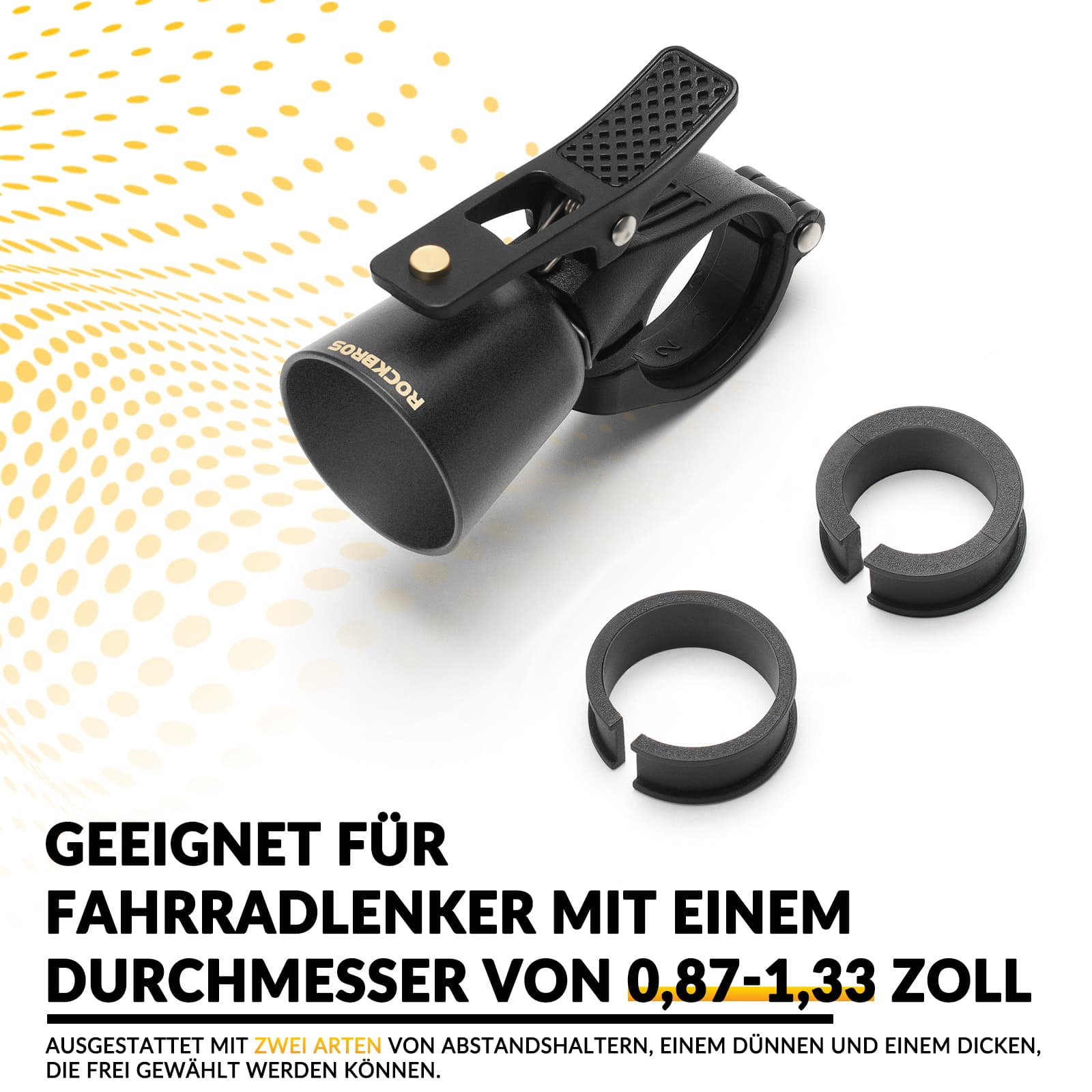 ROCKBROS Fahrradklingel Laut Retro Klingel für MTB Rennrad Vier Farben
