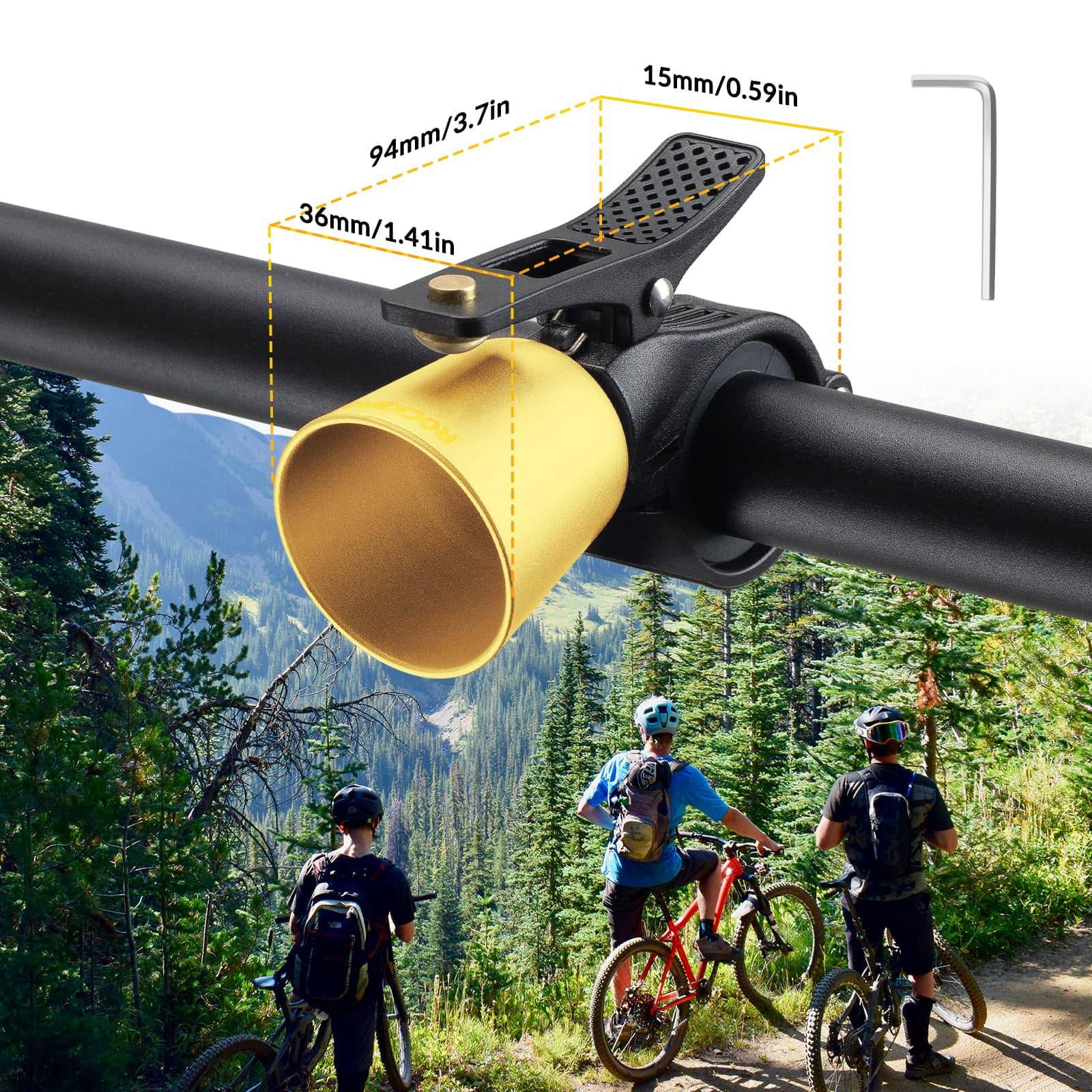 ROCKBROS Fahrradklingel Laut Retro Klingel für MTB Rennrad Vier Farben