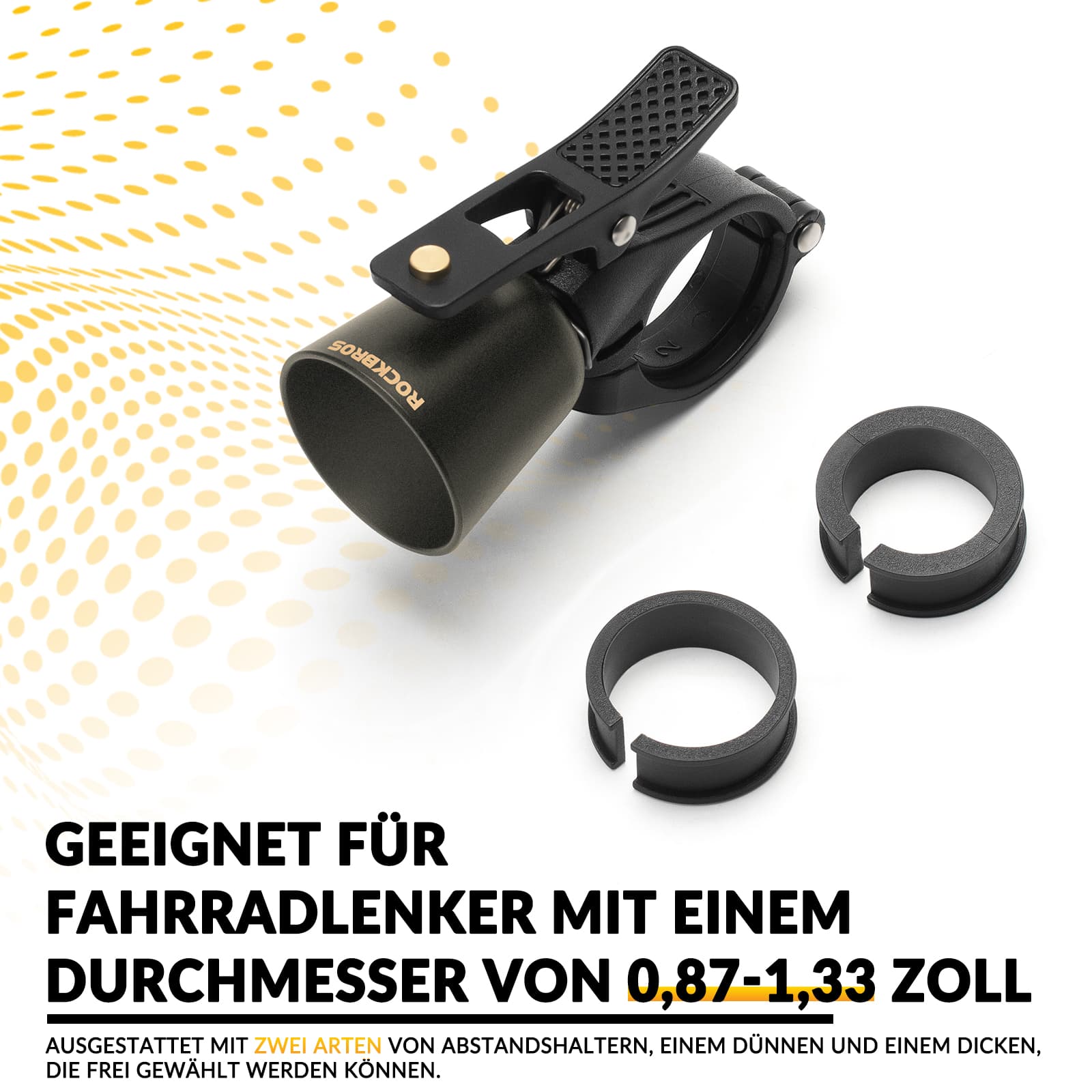 ROCKBROS Fahrradklingel Laut Retro Klingel für MTB Rennrad Vier Farben