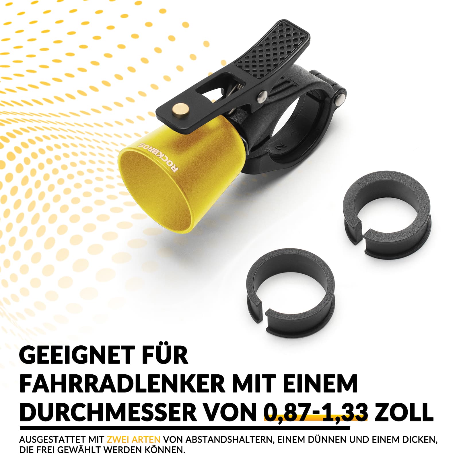 ROCKBROS Fahrradklingel Laut Retro Klingel für MTB Rennrad Vier Farben