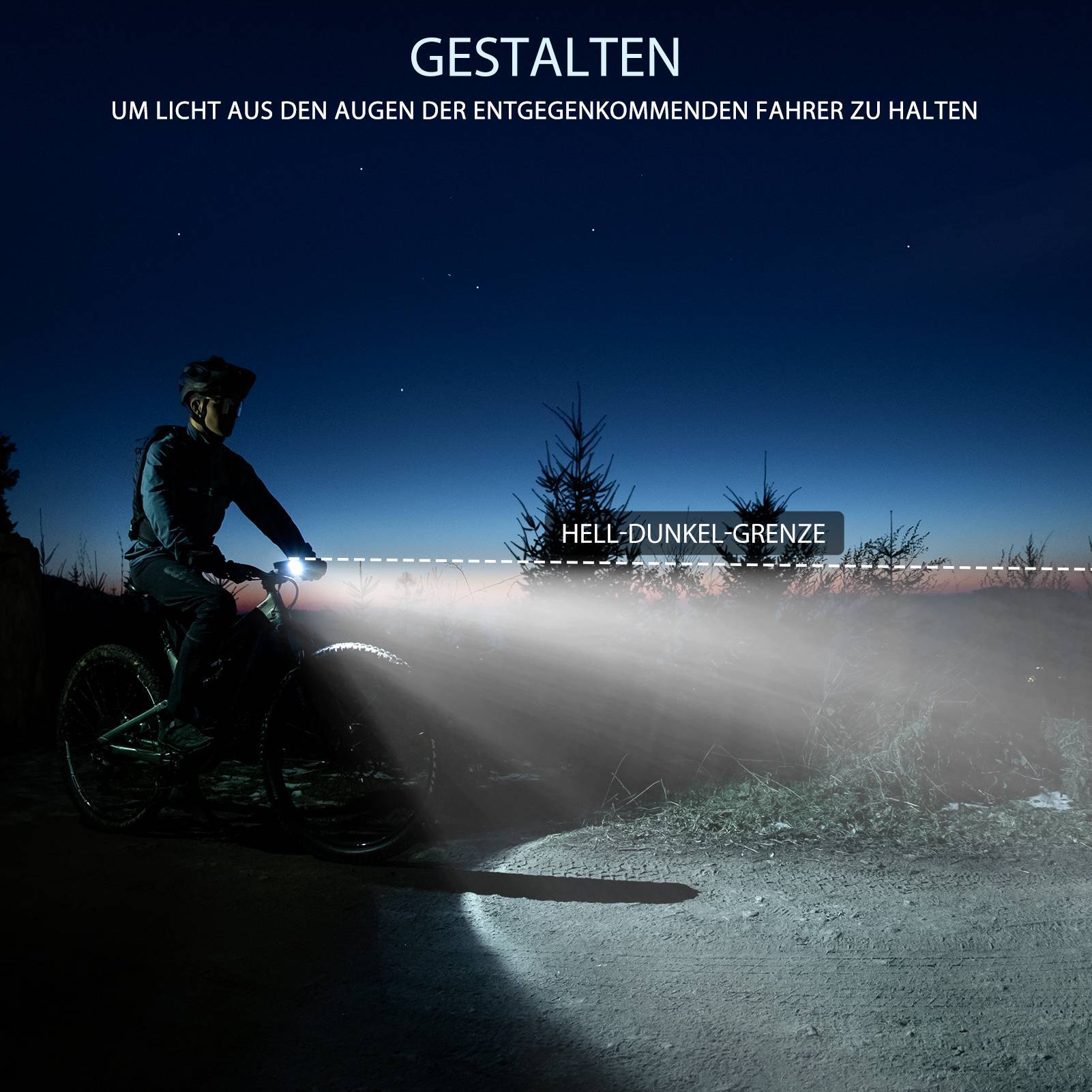 ROCKBROS Fahrradlicht Set USB Aufladbar Fahrrad Frontlicht & Rücklicht