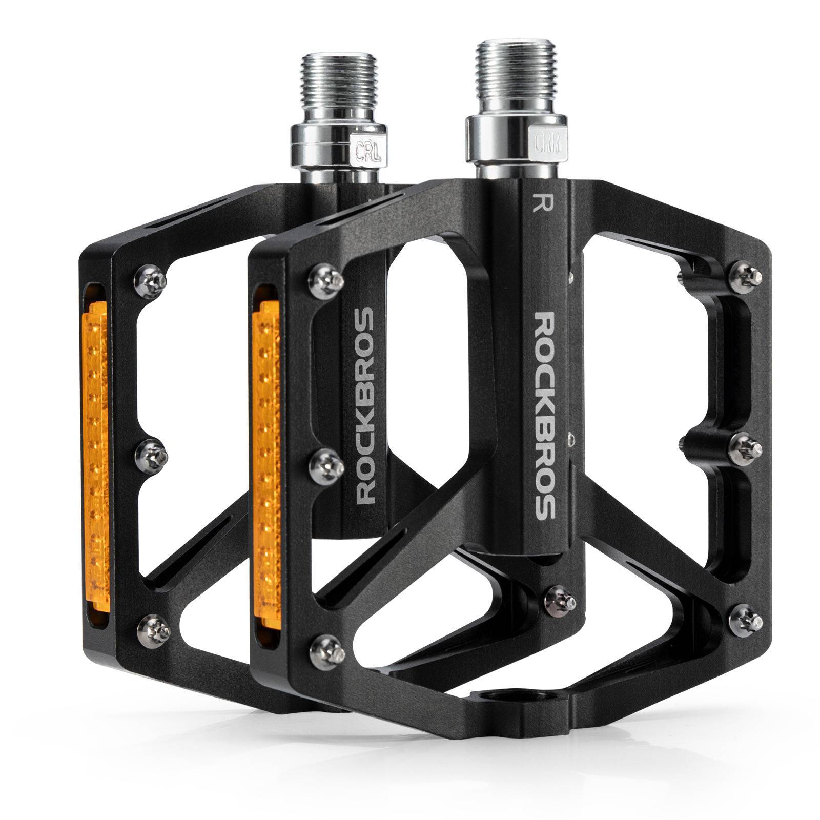 ROCKBROS Fahrradpedale mit Reflektoren aus Aluminiumlegierung 9/16 Zoll