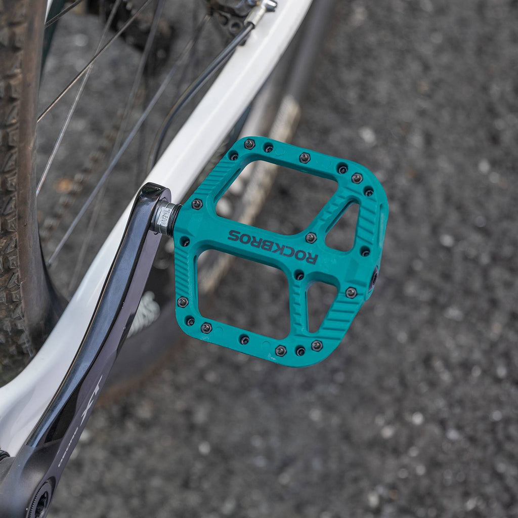 ROCKBROS Fahrradpedale Nylon Flat Pedale 9/16 Zoll mit 3 Bearing