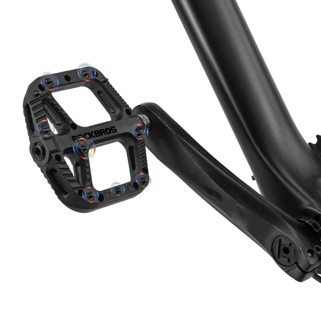 ROCKBROS Fahrradpedale Nylon Flat Pedale 9/16 Zoll mit 3 Bearing
