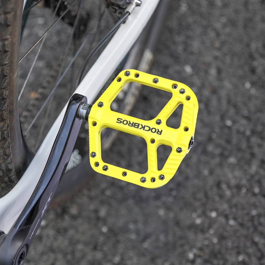 ROCKBROS Fahrradpedale Nylon Flat Pedale 9/16 Zoll mit 3 Bearing