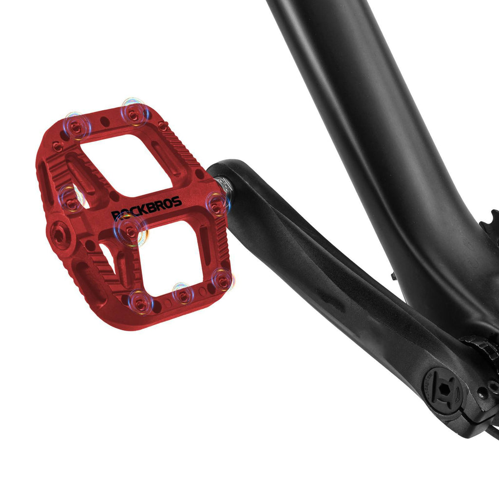 ROCKBROS Fahrradpedale Nylon Flat Pedale 9/16 Zoll mit 3 Bearing