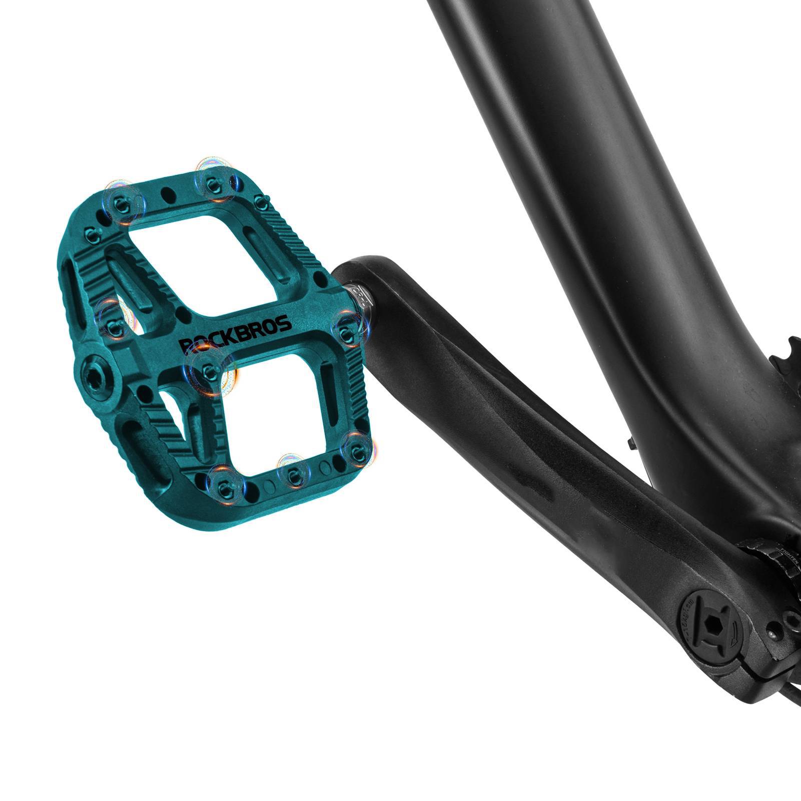 ROCKBROS Fahrradpedale Nylon Flat Pedale 9/16 Zoll mit 3 Bearing